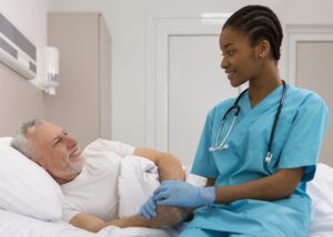 medium shot smiley nurse patient